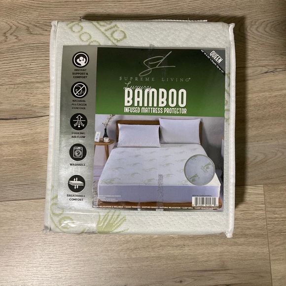 Bamboo Infused Mattress Protector - Queen Size BNIB - Picture 1 of 7